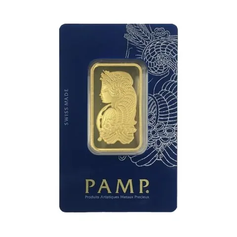 Gold Bar 1oz (Pamp Fortuna-Must Be Veriscan&Green Foot)