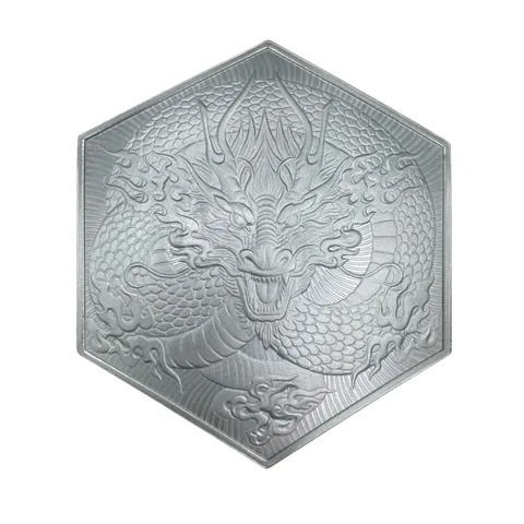 Silver Hex Bar 10 OZ (Elemetal Dragon)