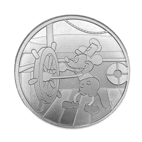 Silver Round 1 OZ (Steamboat Willie Captain)